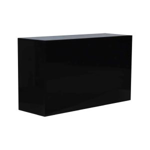 6ft Black Acrylic Bar available for corporate event rental in Indianapolis