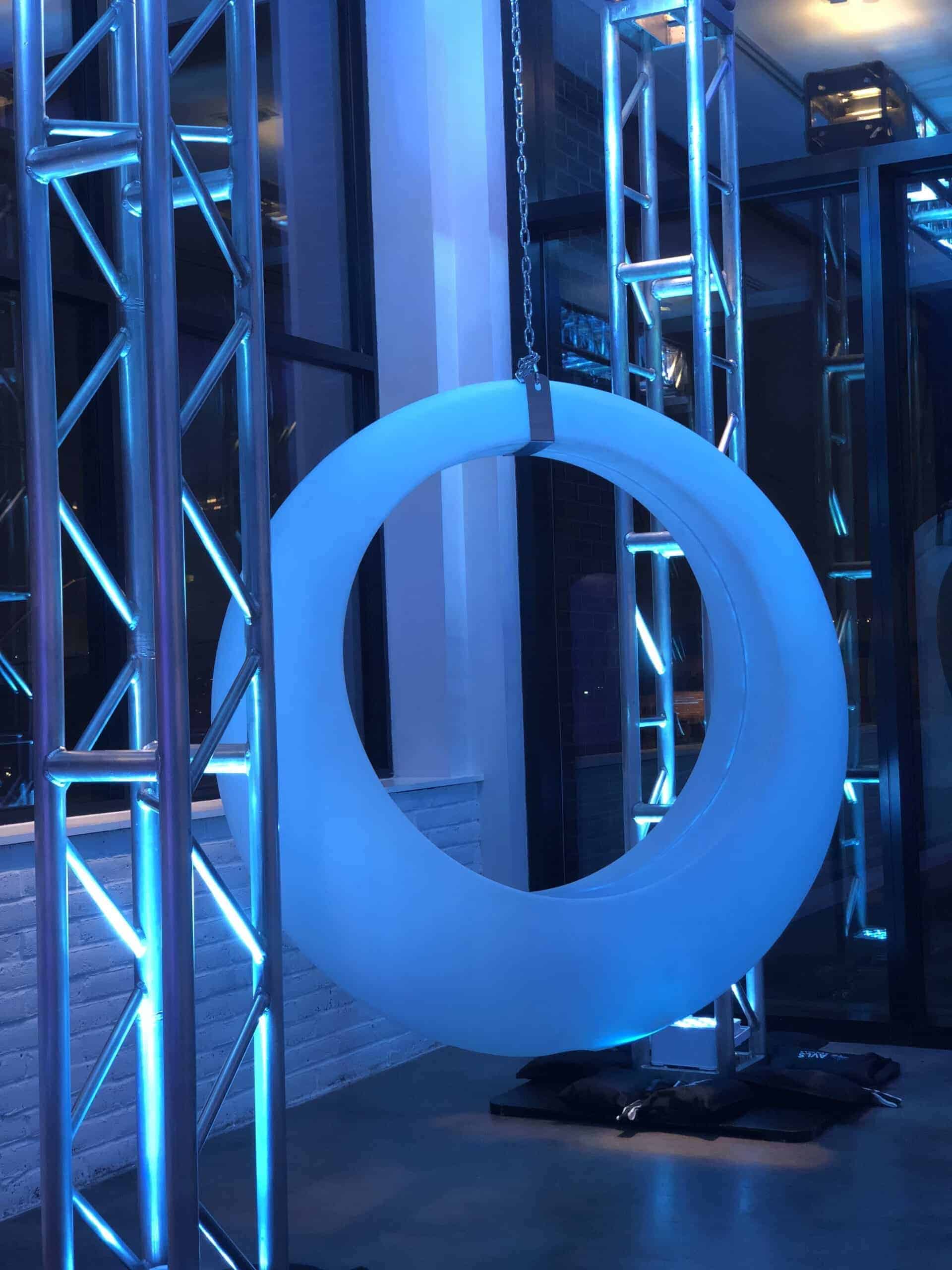 LED Swing (Blue) available for corporate event rental in Indianapolis, view 1