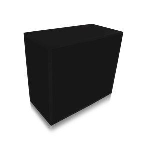 4ft Black Acrylic Bar available for corporate event rental in Indianapolis