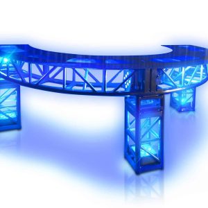 Large Curved Truss Bar available for corporate event rental in Indianapolis