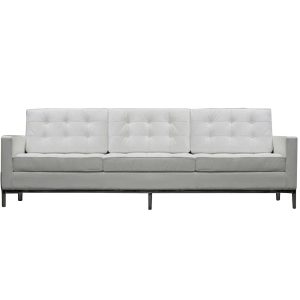 City Loft White Sofa available for corporate event rental in Indianapolis