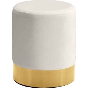 Dior Cream Ottoman available for corporate event rental in Indianapolis