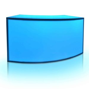 Illuminated Curved Bar available for corporate event rental in Indianapolis