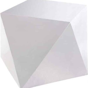 Gem Silver End Table available for corporate event rental in Indianapolis