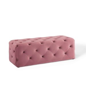 Lola Dusty Rose Ottoman available for corporate event rental in Indianapolis