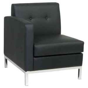 Madison Black Right Armchair available for corporate event rental in Indianapolis