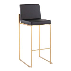 Payton Gold Black Bar Stool available for corporate event rental in Indianapolis