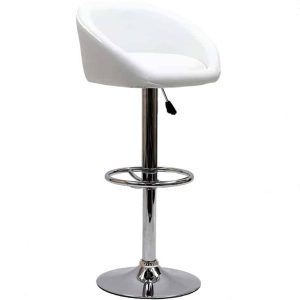 Scoop White Bar Stool available for corporate event rental in Indianapolis