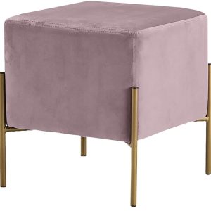 Sophia Blush Pink Ottoman available for corporate event rental in Indianapolis