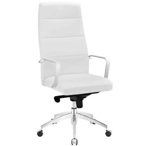 Continental White High Back Executive Chair available for corporate event rental in Indianapolis