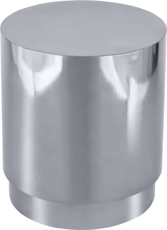Aura Silver End Table available for corporate event rental in Indianapolis