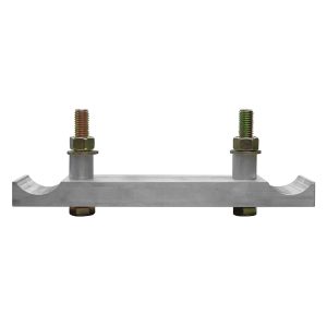 Aluminum truss grapple clamp with threaded studs for joining truss sections
