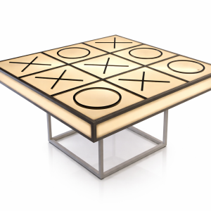 Illuminated LED tic tac toe game table rental for Indianapolis corporate events